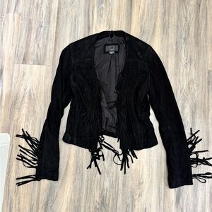 Dolce vita 100% leather Black Fringe Women's Jacket